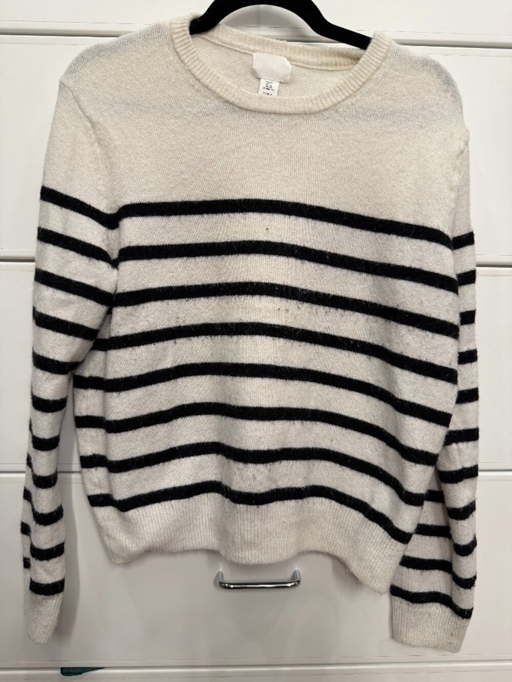 H&M Ultra-soft (and worn) striped sweater, Size XL